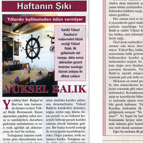 Basında Yüksel Balık